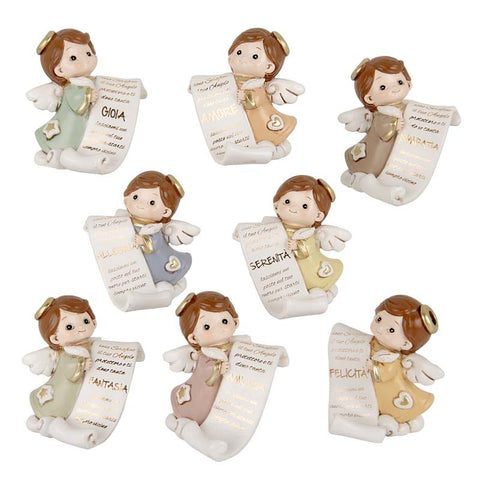 Angelo Serafino per Battesimo e Comunione con Frasi e Colori