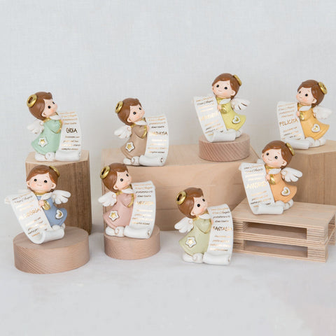 Angelo Serafino per Battesimo e Comunione con Frasi e Colori