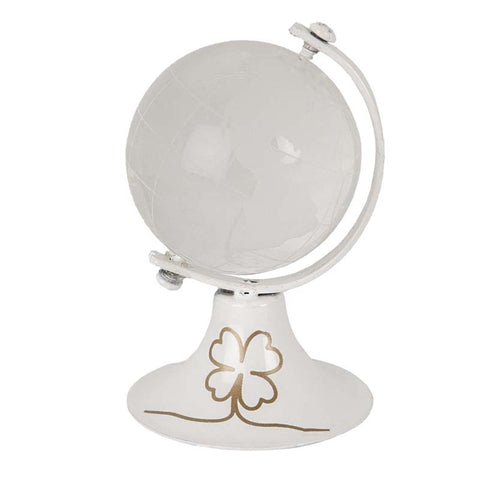 Mappamondo con Quadrifoglio Dorato Stile per Eventi