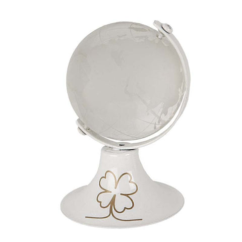 Mappamondo con Quadrifoglio Oro Eleganza e Fortuna