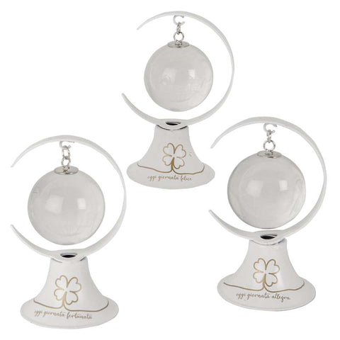 MAPPAMONDO LED CON QUADRIFOGLIO E FRASI ASSORTITE