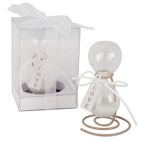 Elegante Clessidra Love con Sabbia Bianca