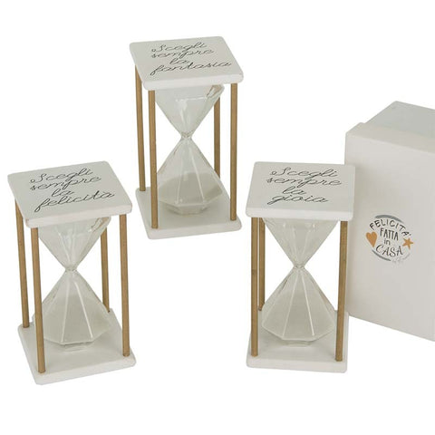 Bomboniera Clessidra Quadrata con Frasi