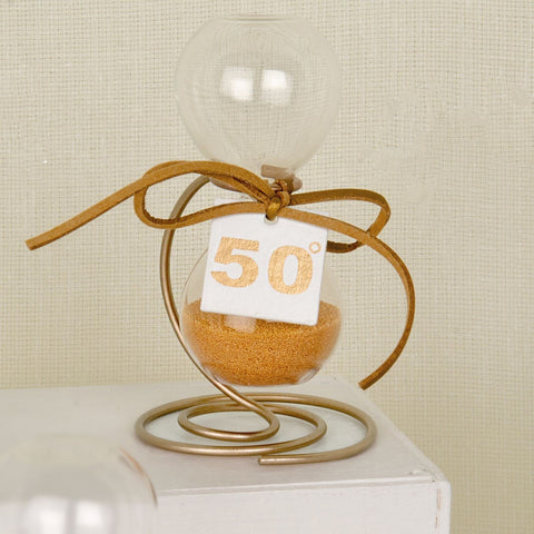 Clessidra per 50 Anni di Matrimonio con Sabbia Oro