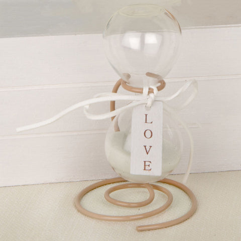 Elegante Clessidra Love con Sabbia Bianca