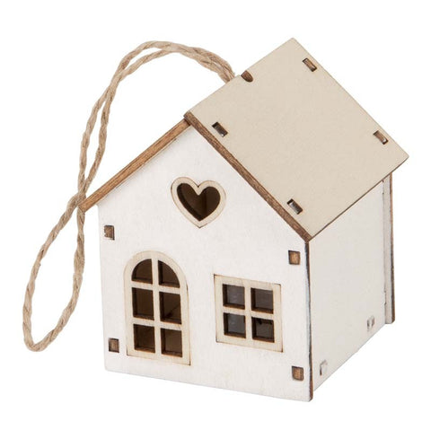 Casetta in Legno: Fascino con LED e Finestre