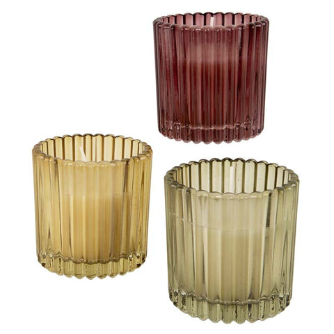Candele in Vetro Rigato: Magia per i Tuoi Eventi