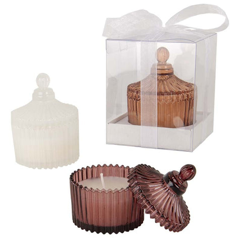 Candele in Vetro Rigato: Un Tocco di Stile per le Tue Feste