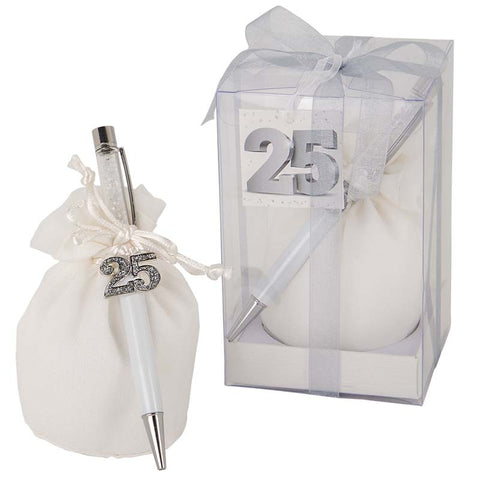 Sacchettino Bianco con Penna: Eleganza per le Tue Nozze