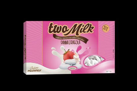Two Milk Bianco gusto Panna e Fragola