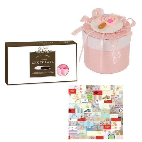 confezione 48 pezzi scatoline portaconfetti con 1 kg di