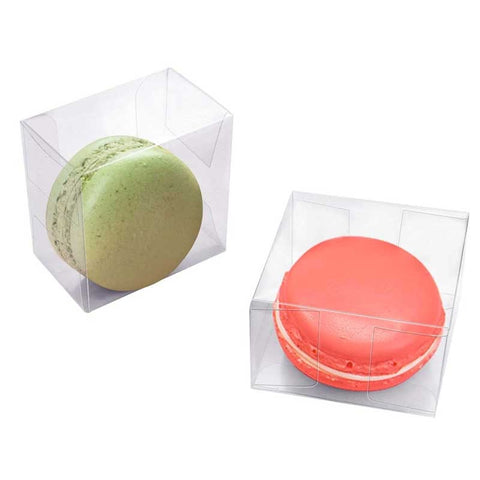Confezione da 30 scatoline trasparenti + 30 macaron al gusto