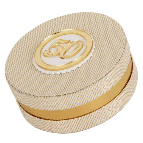 Scatolina Portaconfetti Tonda per il 50° Anniversario