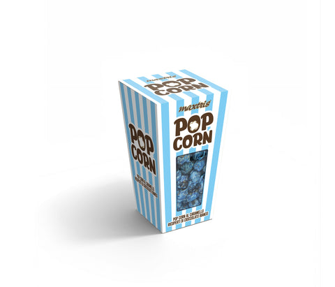 Maxtris Pop Ciock Celeste – Popcorn Caramellato al Cioccolato Bianco – 400g