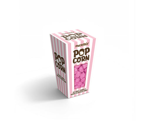 Maxtris Pop Ciock Rosa – Popcorn Caramellato al Cioccolato Bianco – 400g