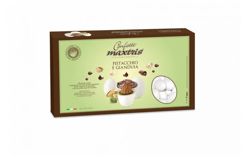Maxtris Pistacchio e Gianduia – Confetti con Mandorla e Cioccolato Misto – 1Kg