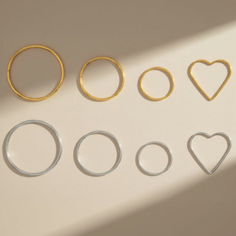 Anelli in metallo oro e argento tondi e a cuore per bomboniere portaconfetti fai da te