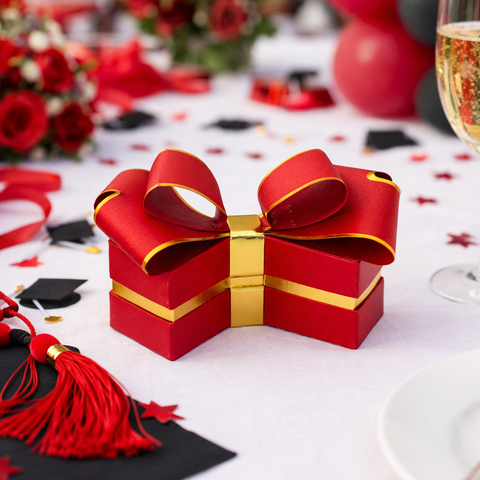 Bomboniera Scatola Degustazione Fiocco Rosso e Oro