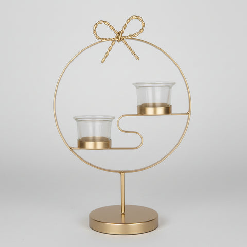 Bomboniere Portacandele Oro Eleganti