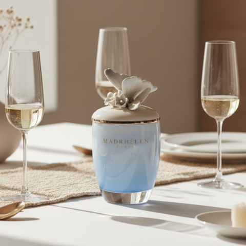 Candela profumata Madrhélen Paris - Collezione Papillon Azzurro Cielo