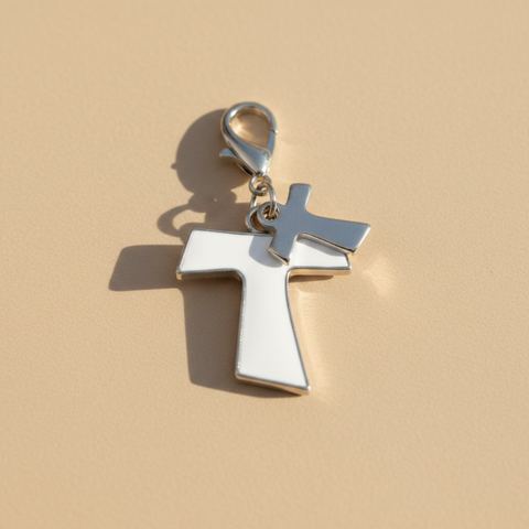 Ciondolo Tao Doppio Smalto Bianco e Argento