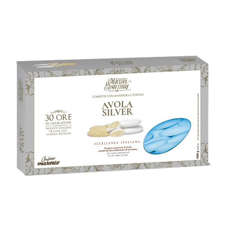 Confetti Maxtris alla Mandorla Avola Silver Nascita Celeste