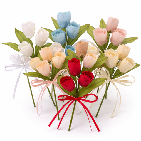 Mazzetto di Tulipani Artificiali – Bouquet Decorativo Soft-Touch