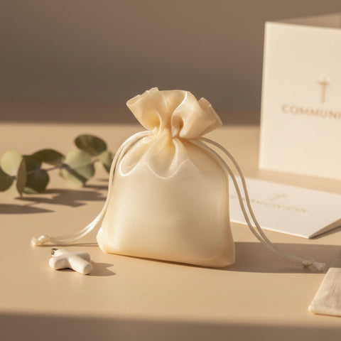 Sacchettini Portaconfetti in Organza Ecru 9x12 cm
