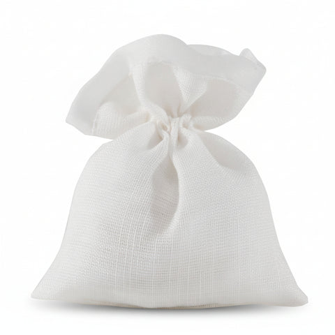 Sacchettino Bianco per Confetti Fai da Te Elegante 