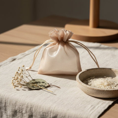 Sacchetto Organza Lucido Oro Portaconfetti 9x12 cm - Bomboniera Glamour