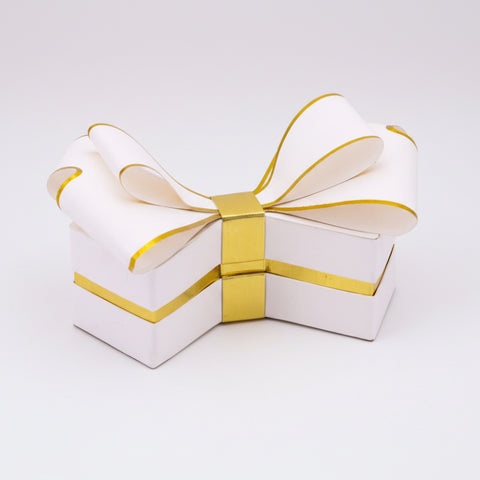 Scatola Degustazione Fiocco Oro: Eleganza e Raffinatezza per le Tue Cerimonie