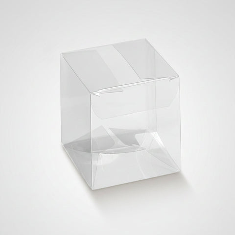 Scatola Trasparente in PVC a Cubo con Fondo a Incastro