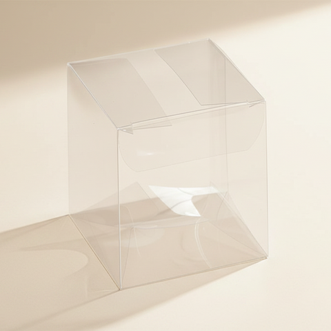 Scatola Trasparente in PVC a Cubo con Fondo a Incastro