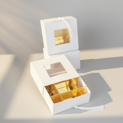 Scatola per Confezionamento con Divisori e Nappina