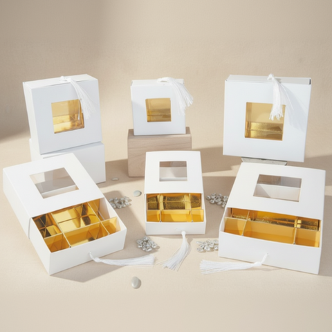 Scatola per Confezionamento con Divisori e Nappina