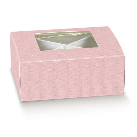 Scatolina Portaconfetti Rosa con Finestra Confettate Economiche