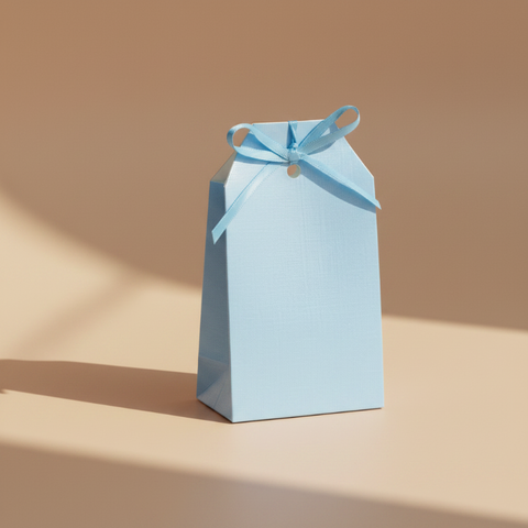 Scatolina Portaconfetti Tag Azzurra