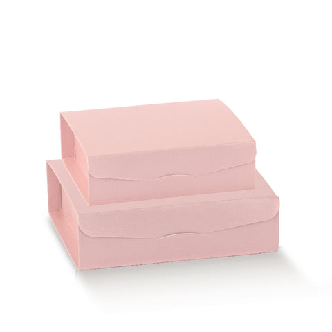 Scatolina Portaconfetti a Libro Fibra Rosa con Divisorio Interno