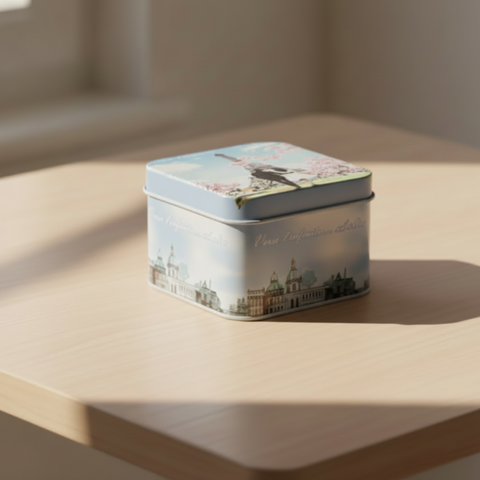 Scatolina in Latta Tema Parigi Tour Eiffel - Portaconfetti Matrimonio