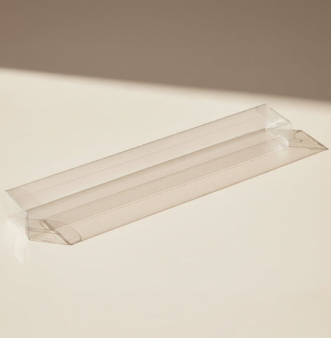 Tubo Portaconfetti Rettangolare in PVC Trasparente cm 20,5x3x2