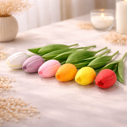 Tulipani Artificiali Fiori Finti Realistici per Arredo Casa e Wedding