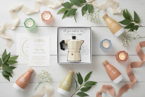Bomboniere matrimonio flat lay