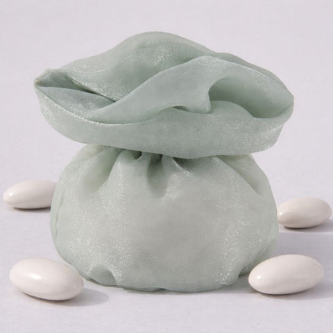 Sacchetto Confetti Matrimonio Verde Salvia 8x10 cm - Bomboniera Botanica Eco