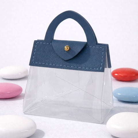 Borsetta Portaconfetti Blu Navy 7x9 cm - Bomboniera Nautica Matrimonio Mare