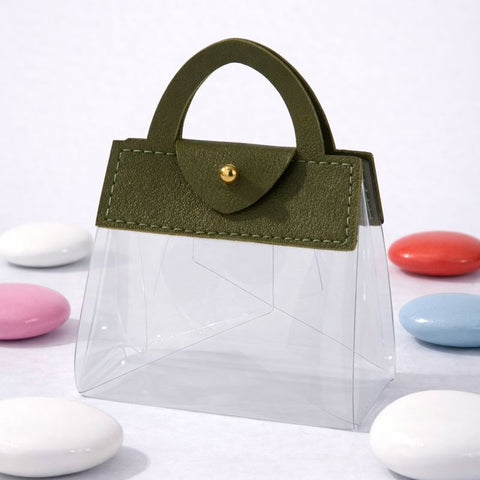 Borsetta Portaconfetti Verde Salvia 7x9 cm - Bomboniera Botanica Eco-Friendly