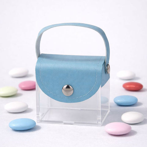 Borsetta Portaconfetti Celeste 5x6x6 cm - Bomboniera Baby Shower Maschietto